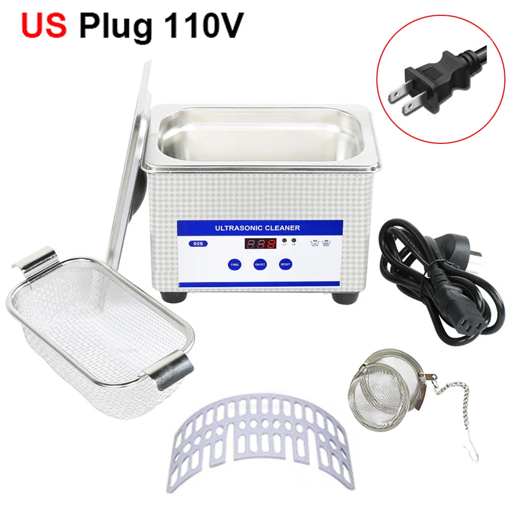 Ultrasonic Glasses Cleaner 40kHz Stainless Steel Jewellery Cleaning Machine – ClearWave