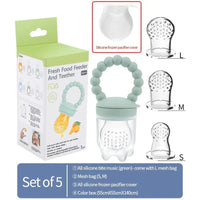 Fruit feeder for babies – safe to chew & helps them learn to eat independently (Buy one, get one free)