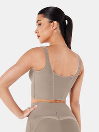 Seamless Cropped Built-In Bra Tank - Lola