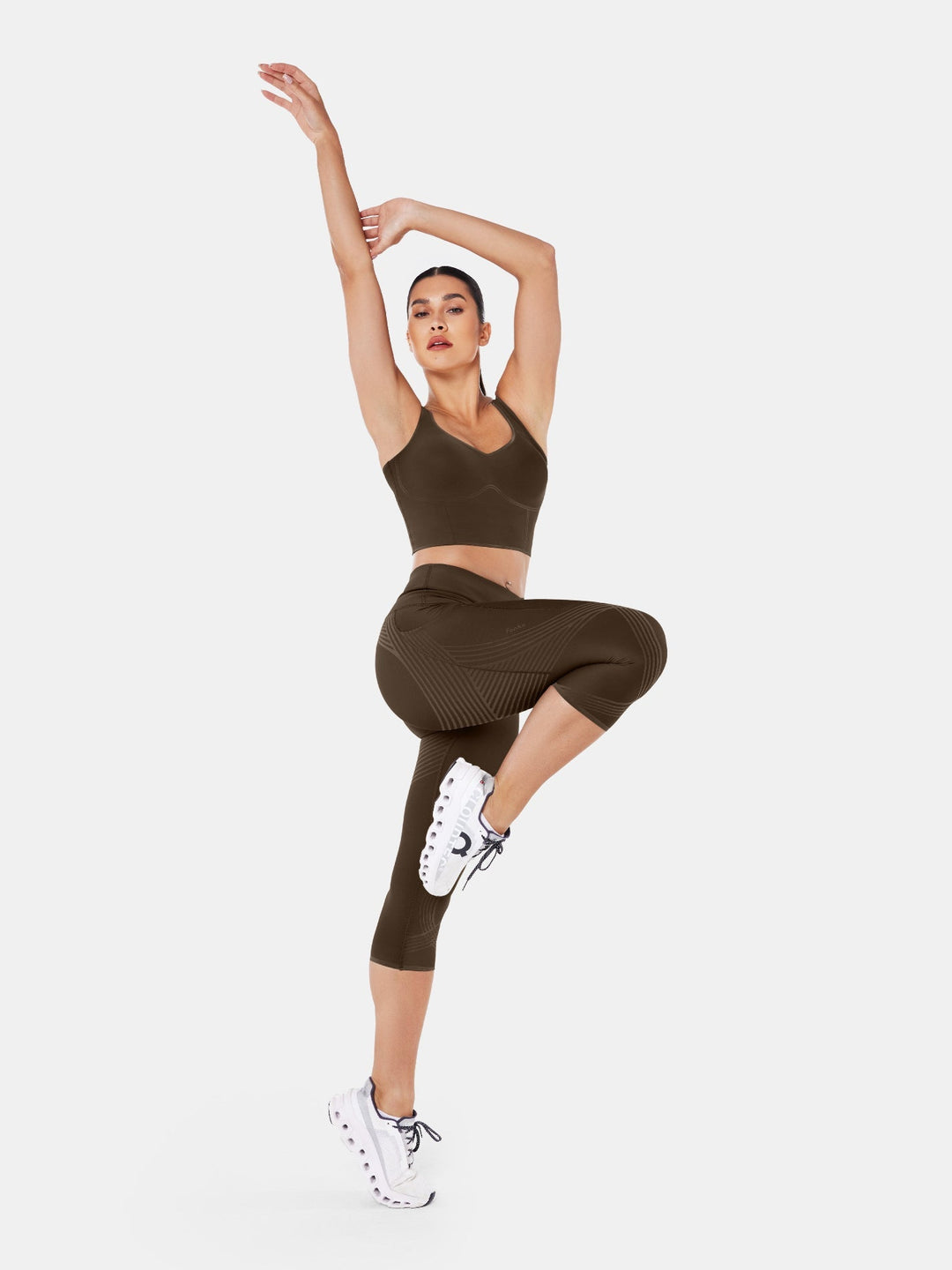 Seamless Cropped Tank Top With Bra - Contoura