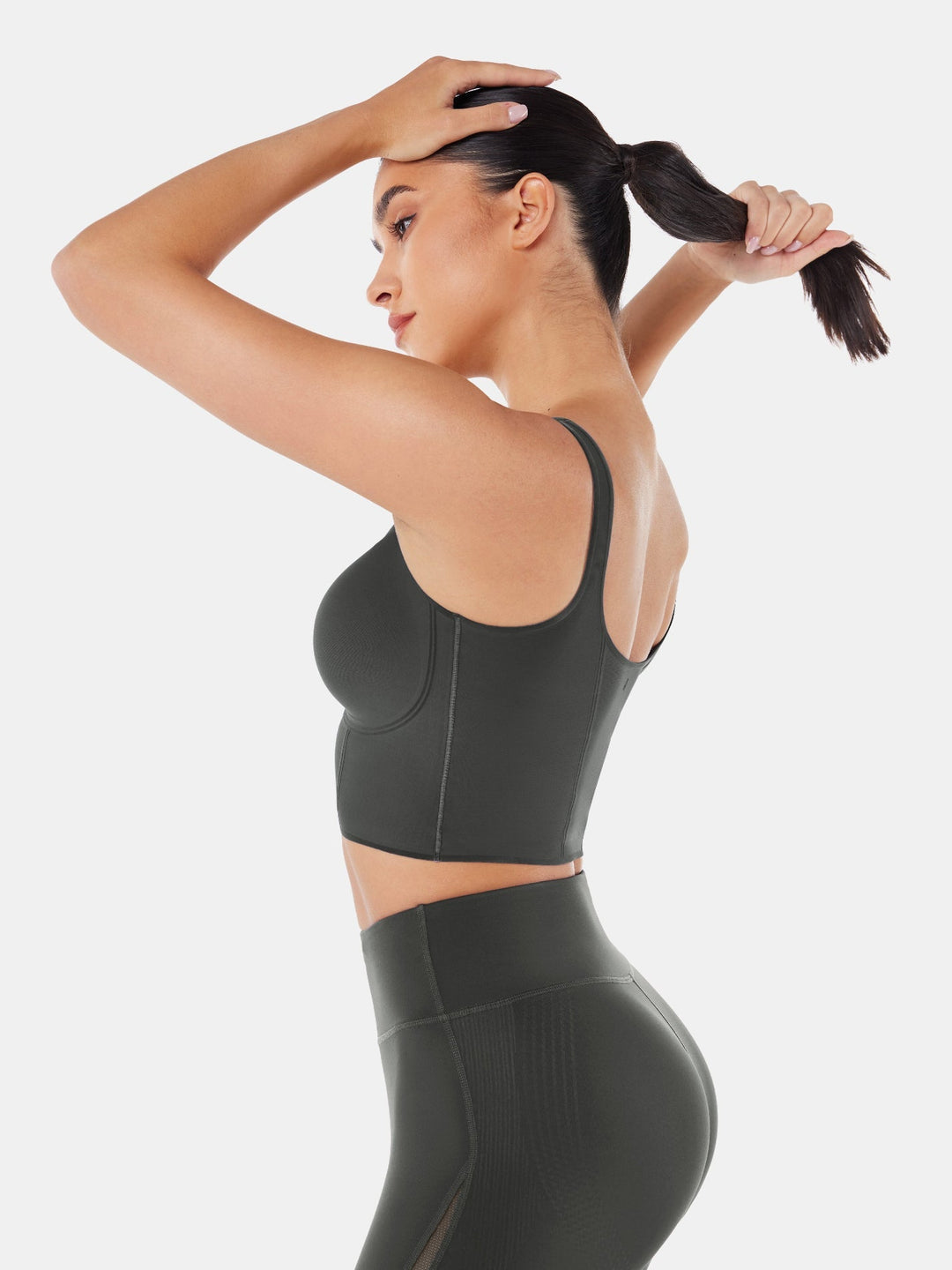 Seamless Cropped Tank Top With Bra - Contoura