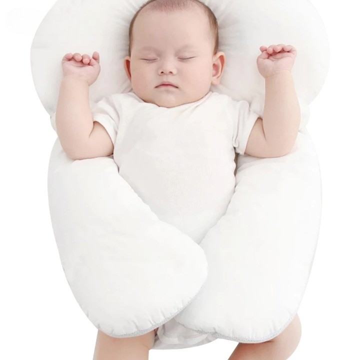 Ergonomic cotton baby pillow - safe and comfortable sleep