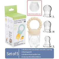 Fruit feeder for babies – safe to chew & helps them learn to eat independently (Buy one, get one free)