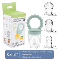 Fruit feeder for babies – safe to chew & helps them learn to eat independently (Buy one, get one free)