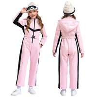 Waterproof one-piece ski suit for girls with fleece lining – Alina
