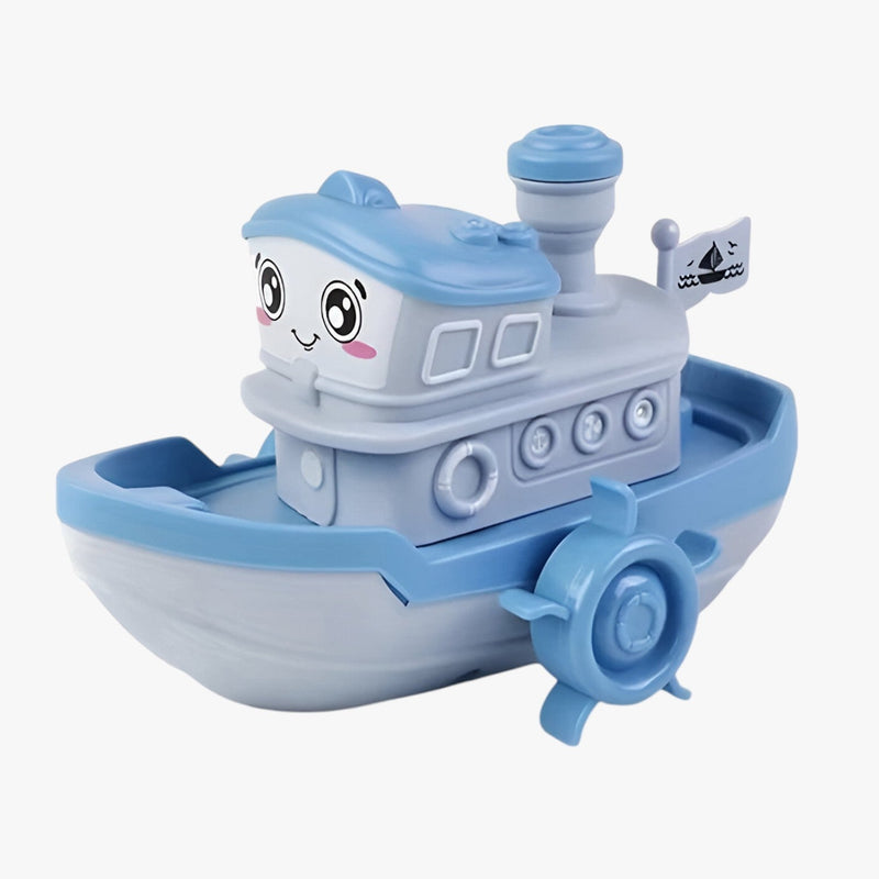 Wind-up bath boat for children – water fun