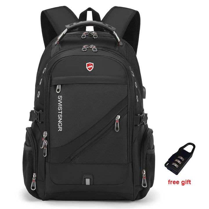 Extra-Large Waterproof Laptop & Travel Backpack with USB Charging