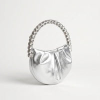 Semi-Circular Embellished Evening Clutch Bag - Novalia
