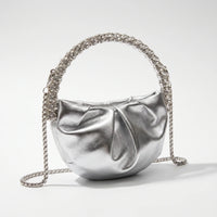 Semi-Circular Embellished Evening Clutch Bag - Novalia