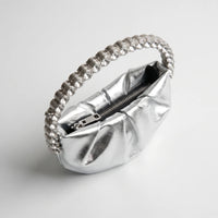 Semi-Circular Embellished Evening Clutch Bag - Novalia