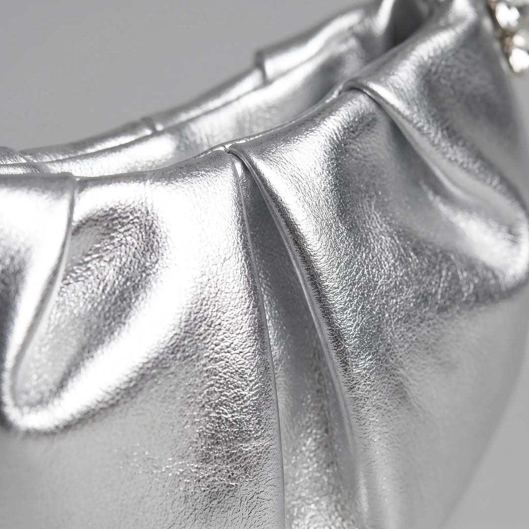 Semi-Circular Embellished Evening Clutch Bag - Novalia