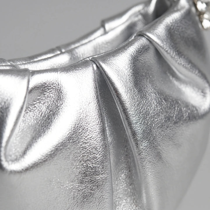 Semi-Circular Embellished Evening Clutch Bag - Novalia