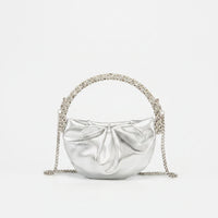 Semi-Circular Embellished Evening Clutch Bag - Novalia