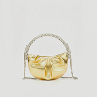 Semi-Circular Embellished Evening Clutch Bag - Novalia