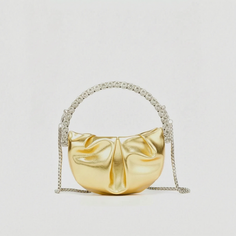 Semi-Circular Embellished Evening Clutch Bag - Novalia