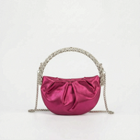 Semi-Circular Embellished Evening Clutch Bag - Novalia
