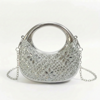 Semi-Circular Structured Evening Clutch Bag - Celandia