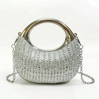 Semi-Circular Structured Evening Clutch Bag - Celandia