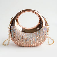 Semi-Circular Structured Evening Clutch Bag - Celandia