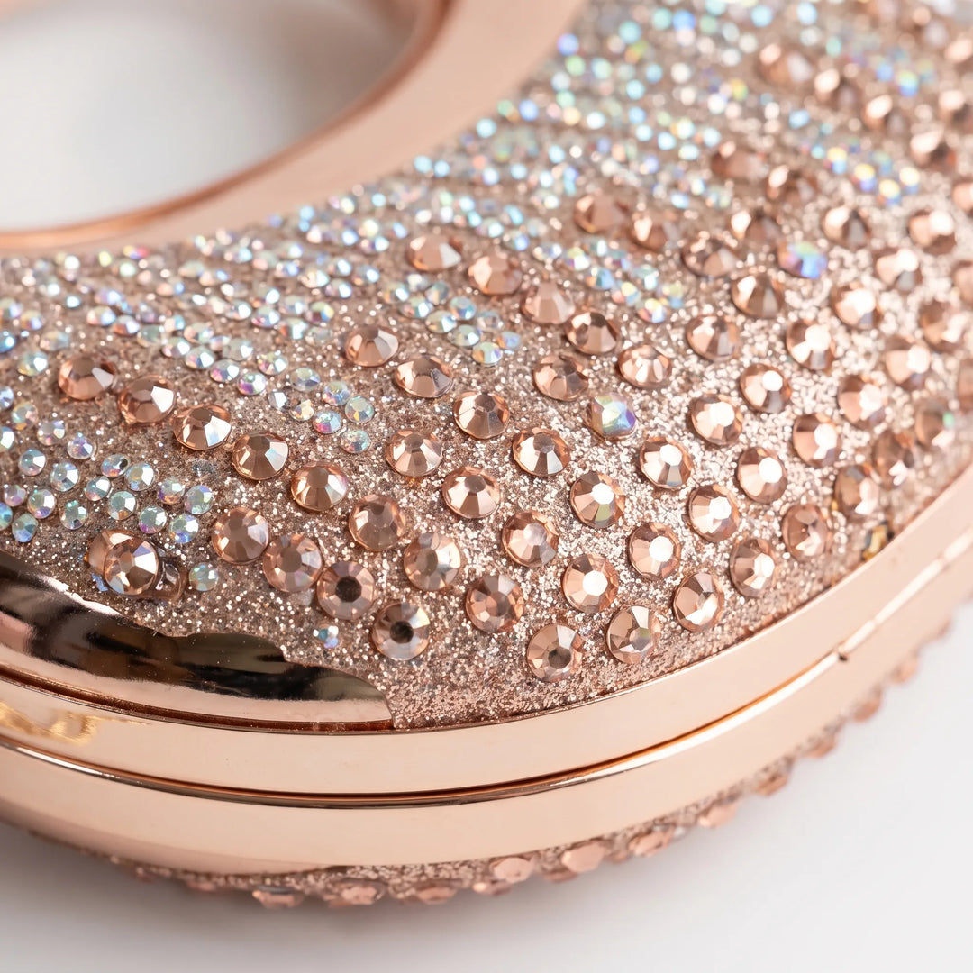 Semi-Circular Structured Evening Clutch Bag - Celandia