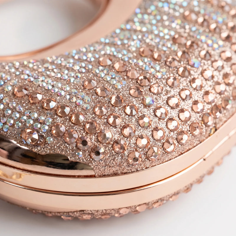 Semi-Circular Structured Evening Clutch Bag - Celandia