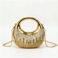 Semi-Circular Structured Evening Clutch Bag - Celandia