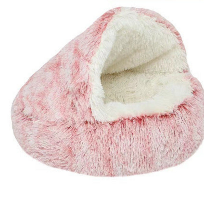 Semi-Enclosed Hooded Cat Cave Bed - Felinook