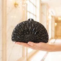 Semicircular Hard-Shell Evening Clutch Bag - Nocturne