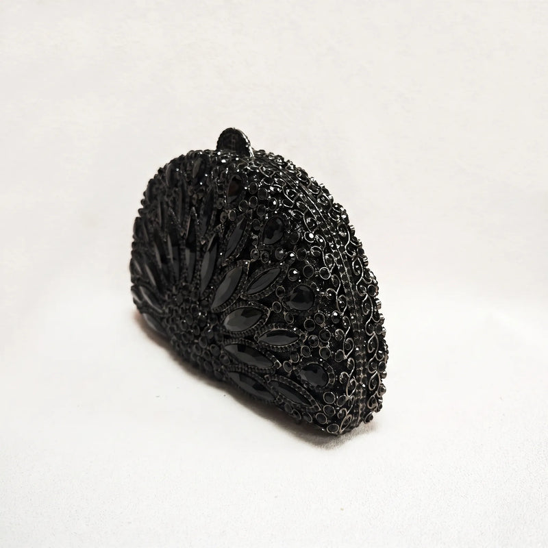 Semicircular Hard-Shell Evening Clutch Bag - Nocturne