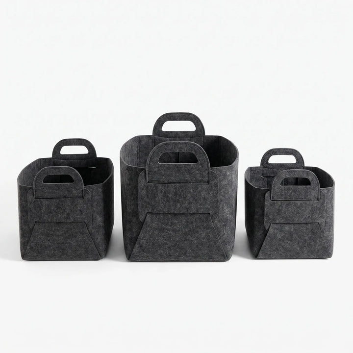 Set Of 3 Minimalist Foldable Storage Baskets - Loxus