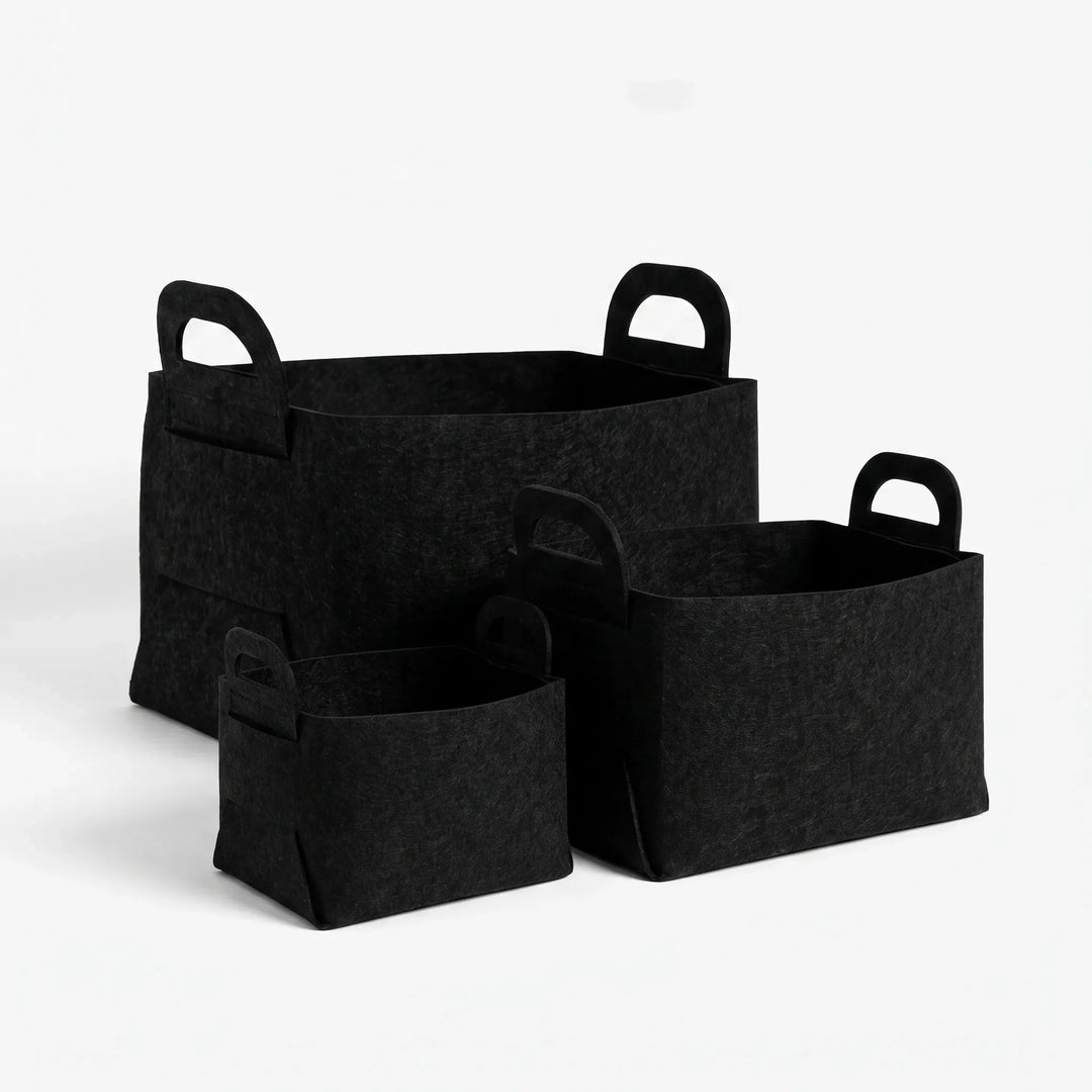 Set Of 3 Minimalist Foldable Storage Baskets - Loxus