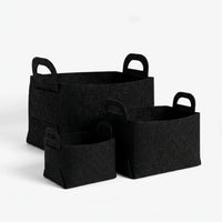 Set Of 3 Minimalist Foldable Storage Baskets - Loxus