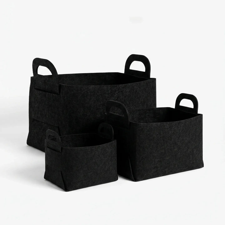 Set Of 3 Minimalist Foldable Storage Baskets - Loxus