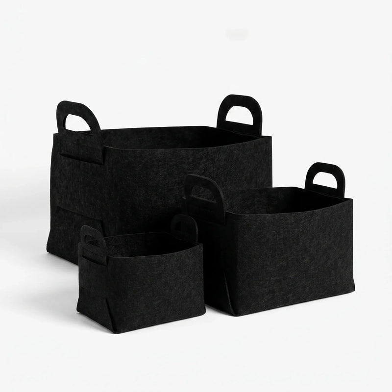 Set Of 3 Minimalist Foldable Storage Baskets - Loxus