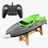 High-performance racing boat AquaX – remote-controlled speedboat with water cooling & automatic reset