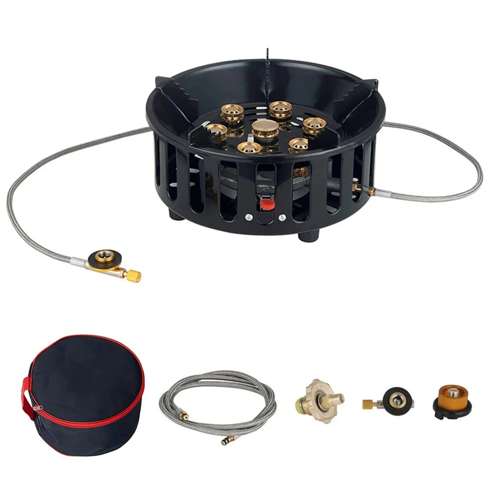 7-Core Portable Camping Gas Stove with Electronic Ignition – Kael