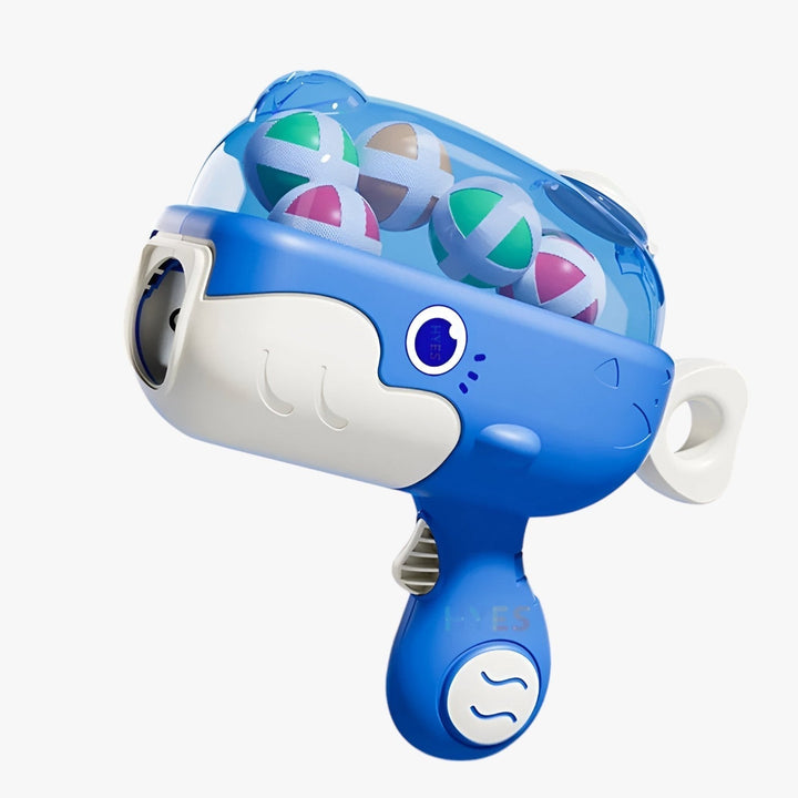 StickyBall Set 'Whale' – Safe shooting fun for children, indoors and outdoors