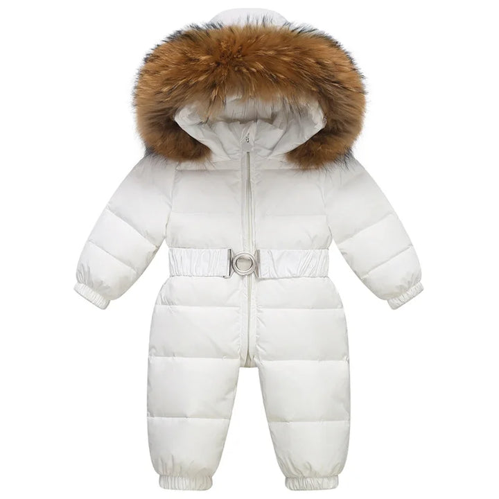 Lined, waterproof winter suit with hood and belt – Winterzauber Niko