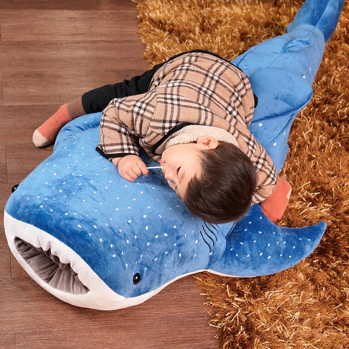 XXL soft plush whale shark cuddly toy for children and adults – Lumo