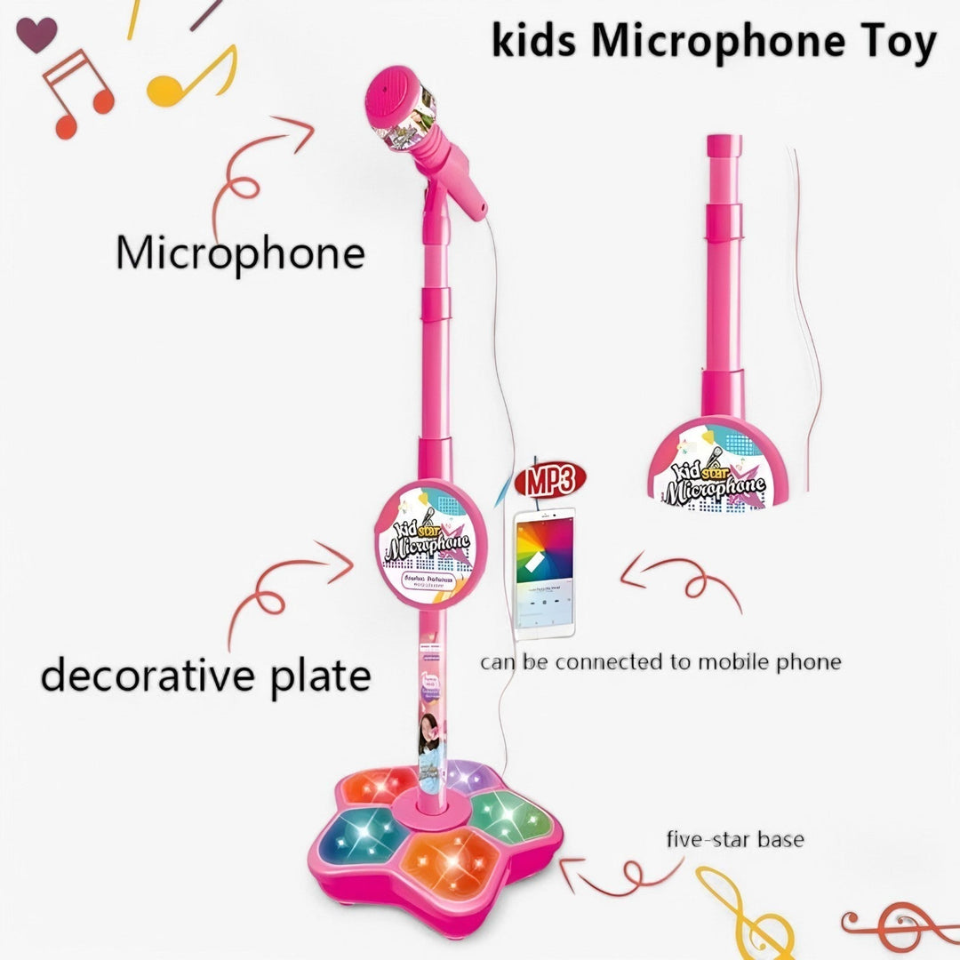 Kids' microphone with height-adjustable stand – SoundFun Podium