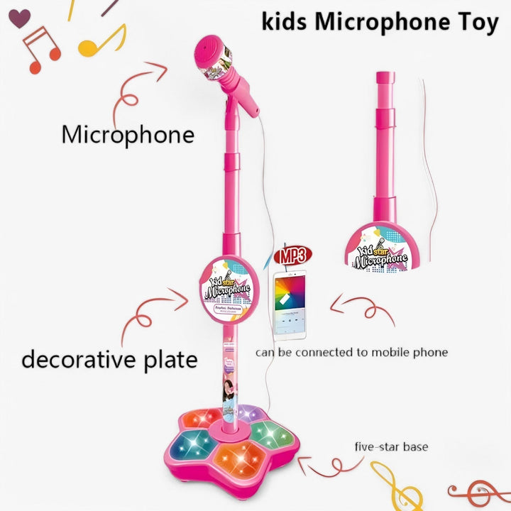 Kids' microphone with height-adjustable stand – SoundFun Podium