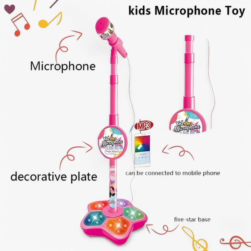Kids' microphone with height-adjustable stand – SoundFun Podium