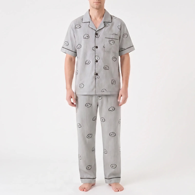 Short-Sleeve Striped Mens Pyjamas - Elias