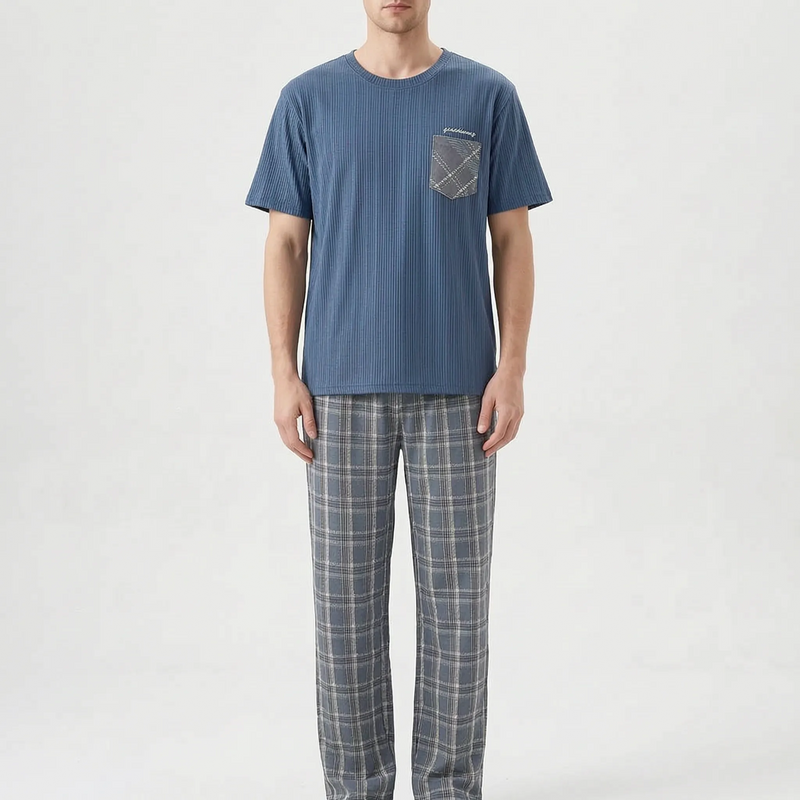 Short-Sleeved Casual Homewear Suit - Douglas