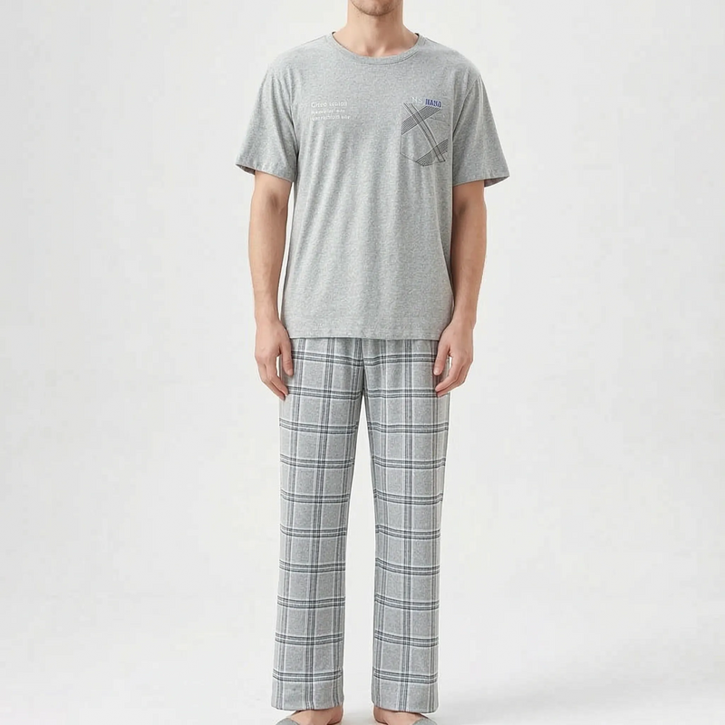 Short-Sleeved Casual Homewear Suit - Douglas
