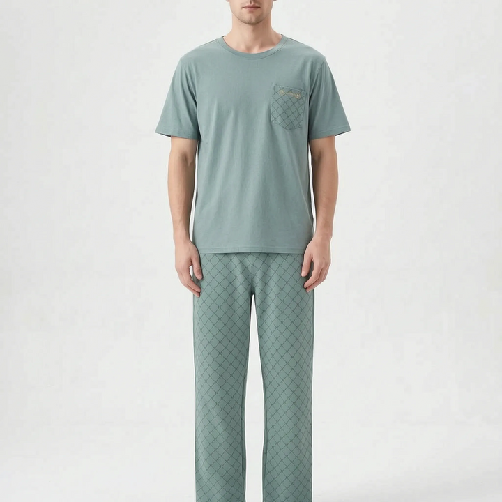 Short-Sleeved Casual Homewear Suit - Douglas