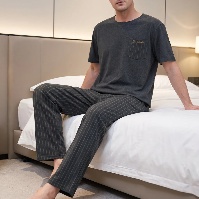 Short-Sleeved Casual Homewear Suit - Douglas