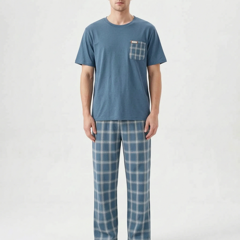 Short-Sleeved Casual Homewear Suit - Douglas