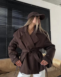 Short Belted Trench Coat - Joanne