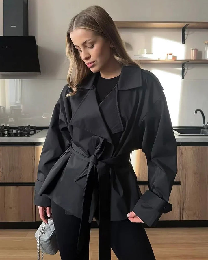 Short Belted Trench Coat - Joanne